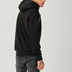 Reflective Detail Oversize Hoodie // Black (XL)