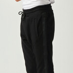 Side Striped Sweatpants // Black (M)