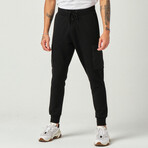 Kargo Pocket Sweatpants // Black (L)