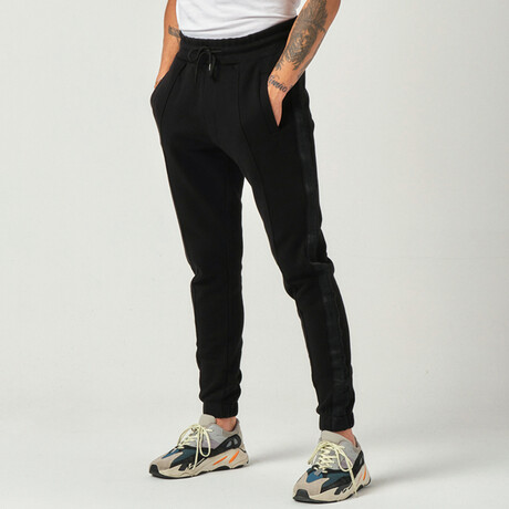 Side Striped Sweatpants // Black (S)