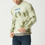 Colorful Embroidery Sweatshirt // Khaki (S)