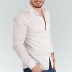 Slimfit Standard Collar Solid Shirt // White (M)