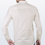 Standard Collar Pattern Shirt // Cream (2XL)