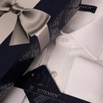 Slimfit Standard Collar Solid Shirt // White (M)