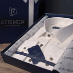 Standard Collar Pattern Shirt // Cream (2XL)