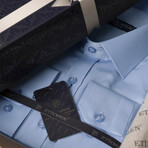 Slimfit Standard Collar Solid Shirt // Blue (XS)