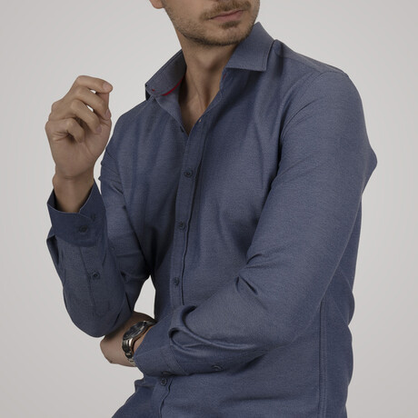 Slimfit Standard Collar Shirt // Royal Blue (XS)