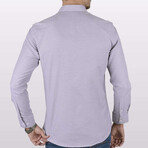 Slimfit Standard Collar Pattern Shirt // Light Cherry (M)