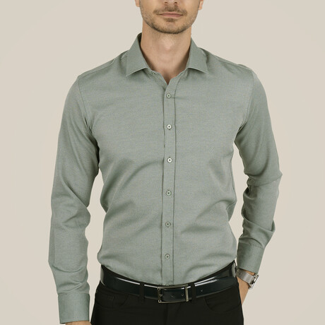 Slimfit Standard Collar Shirt // Water Green (XS)
