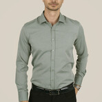 Slimfit Standard Collar Shirt // Water Green (L)