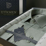 Slimfit Standard Collar Shirt // Water Green (L)