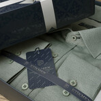 Slimfit Standard Collar Shirt // Water Green (L)