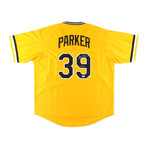 Dave Parker Signed Jersey Inscribed "Cobra" (PSA) and Dave Parker Signed Pirates Full-Size Batting Helmet (Schwartz Sports)