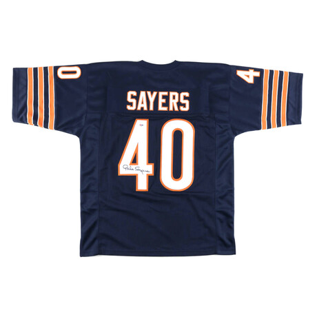 Gale Sayers Signed Jersey (PSA) and Gale Sayers Signed Bears 16x20 Photo (JSA)