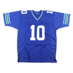 Steve Largent Signed Jersey Inscribed "HOF '95" (Beckett) and Jim Zorn Signed Jersey (JSA)