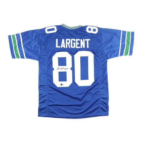 Steve Largent Signed Jersey Inscribed "HOF '95" (Beckett) and Jim Zorn Signed Jersey (JSA)