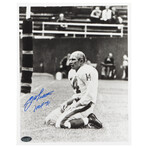 Y.A. Tittle Signed Jersey Inscribed "HOF 71" (JSA), Y.A. Tittle Signed Giants 8x10 Photo Inscribed "HOF 71" (Schwartz), and Y.A. Tittle Signed Giants Mini Helmet Inscribed "HOF '71" (TriStar)