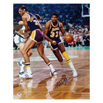 Magic Johnson Signed Jersey (Beckett) and Magic Johnson Signed Lakers 16x20 Photo (PSA)