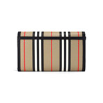 Burberry Hannah Icon Stripe E-Canvas Leather Wallet Crossbody Handbag // Black