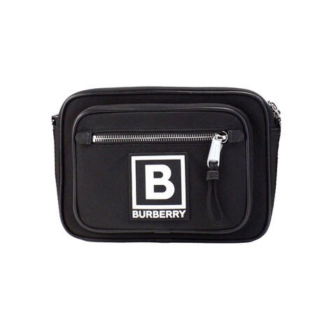 Paddy Small Black Nylon Logo Patch Belt Bag