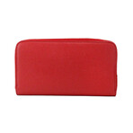 Elmore Embossed Logo Leather Continental Clutch Wallet // Red