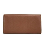 Burberry Porter Grain Leather Logo Embossed Clutch Wallet // Tan