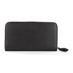 Elmore Black Embossed Logo Leather Continental Clutch Wallet