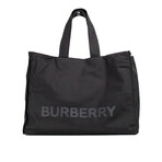 Trench Black Extra Large Nylon Econyl Branded Tote