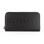 Elmore Black Embossed Logo Leather Continental Clutch Wallet