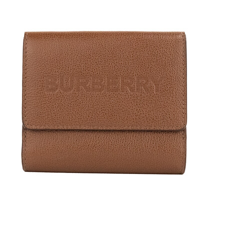 Burberry Luna Grained Leather Coin Pouch Wallet // Tan