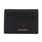 Chase Grainy Leather Money Clip Card Case Wallet // Check + Black