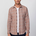 Small Plaid Flannel Shirt // Light Brown (M)