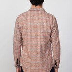 Small Plaid Flannel Shirt // Light Brown (M)