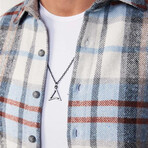 Plaid Flannel Shirt // White + Blue + Burgundy (2XL)