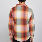 Big Plaid Flannel Shirt // Yellow + Red + Black + White (XL)