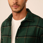 Big Windopane Flannel Shirt // Green + Yellow + Black (L)
