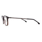 Men's Boss 1022 XOW Square Optical Glasses // Black + Clear Demo Lenses