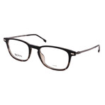 Men's Boss 1022 XOW Square Optical Glasses // Black + Clear Demo Lenses