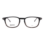 Men's Boss 1022 XOW Square Optical Glasses // Black + Clear Demo Lenses