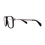 Men's Rag&Bone RNB706 I46 Aviator Optical Glasses // Matte Black Gold + Clear Demo Lenses