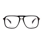 Men's Rag&Bone RNB706 I46 Aviator Optical Glasses // Matte Black Gold + Clear Demo Lenses