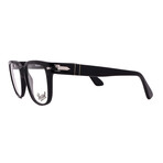 Men's Persol PO3252V 95 Square Optical Glasses // Black + Clear Demo Lenses