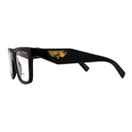 Men's // Prada - PR10YV 1AB101 Square Optical Glasses // Black + Clear Demo Lenses