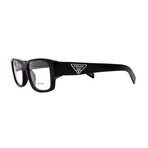 Men's // Prada - PR07ZV 1AB101 Square Optical Glasses // Black + Clear Demo Lenses