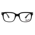 Men's Persol PO3252V 95 Square Optical Glasses // Black + Clear Demo Lenses