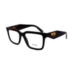 Men's // Prada - PR10YV 1AB101 Square Optical Glasses // Black + Clear Demo Lenses