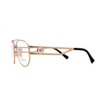 Versace  // Men's // VE1269 1002 Aviator Optical Glasses // Gold Metal+  Clear Demo Lenses