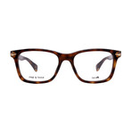 Men's Rag&Bone RNB7041 086 Square Optical Glasses // Dark Havana + Clear Demo Lenses