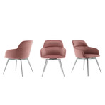 Francesca 180 Swivel Dining Chair // Dusty Pink Velvet