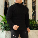 Roving Knitted Fisherman Sweater // Black (L)